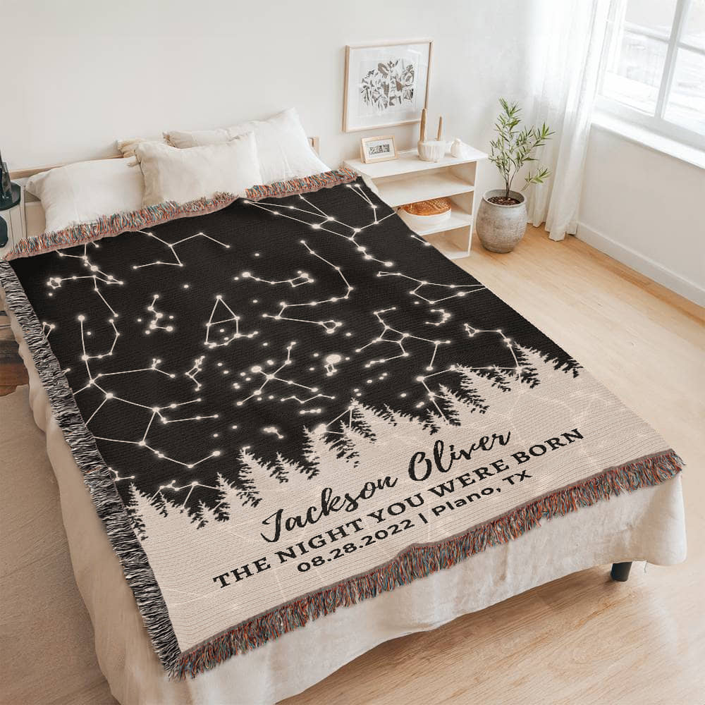 16th Birthday Custom Star Map Blanket,16th Birthday Gift for Daughter,Dad Daughter Gift,Mom Daughter,Niece Granddaughter Gift