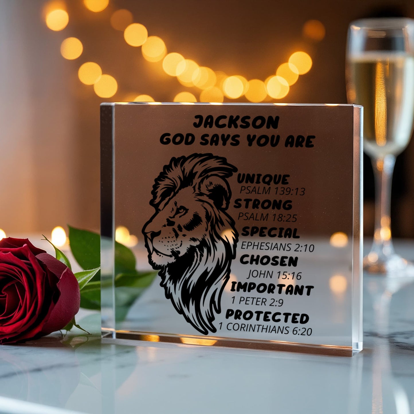 Personalized God Says You Are Plaque | Bible Scripture Gift for Him