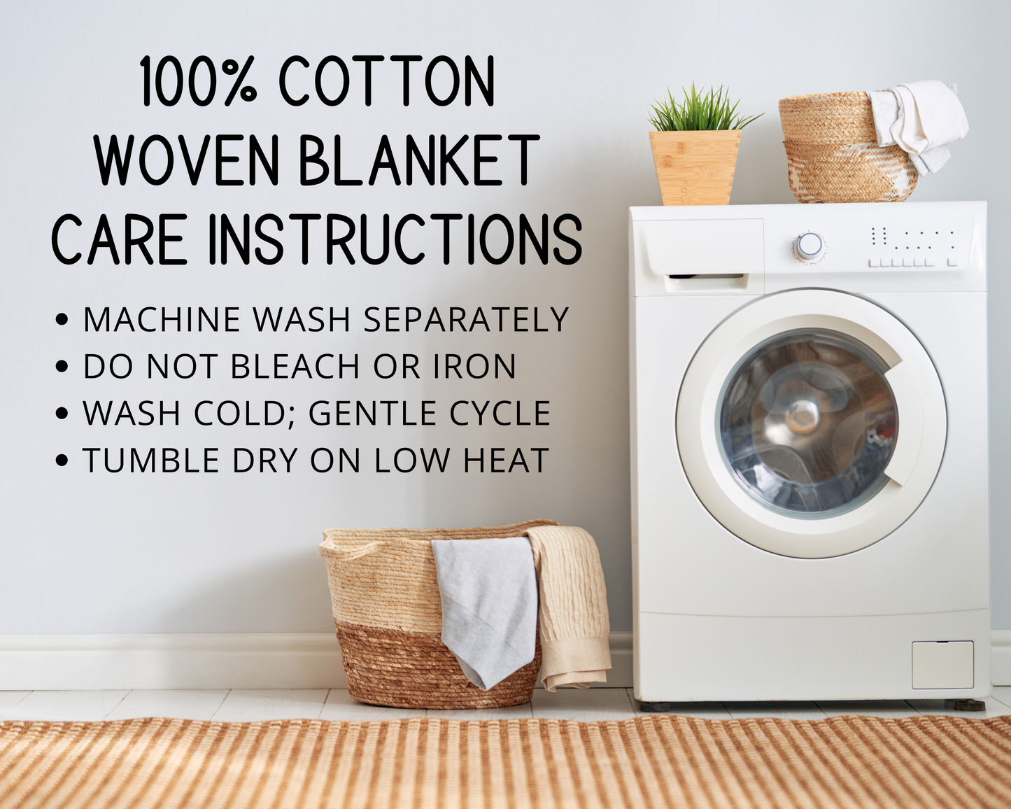 Unique Birthday Gift for Her, Birth Month Flower Blanket with Name, Personalized Gift for Daughter, Granddaughter or Niece