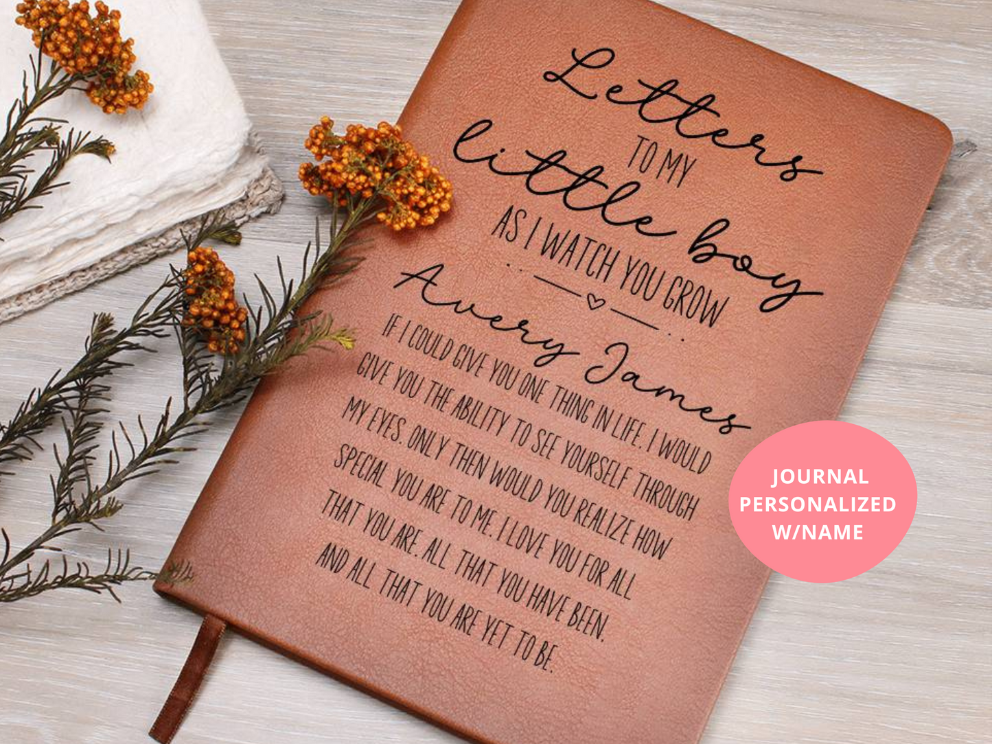 Personalized Letters to My Little Boy or Girl Journal - Custom Son, Daughter, Grandson, or Granddaughter Memory Book, Baby Shower Gift