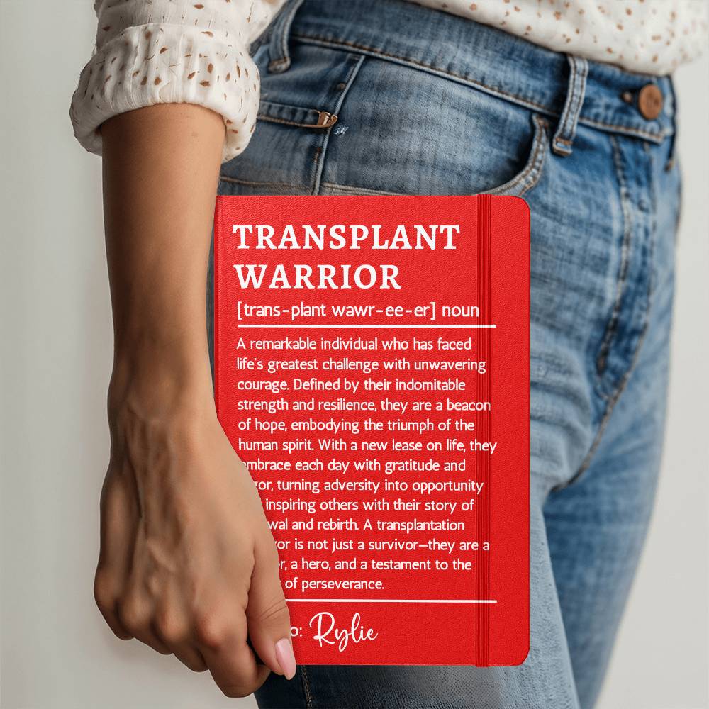 Transplant Warrior Journal | Transplant Anniversary Gift | Transplant Survivor Organ Transplant Gift