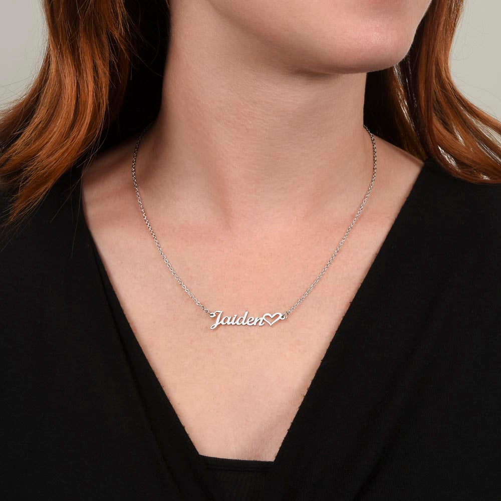 Sweet Sixteen Heart Name Necklace, 16th Birthday Gift for Daughter, Granddaughter, Niece