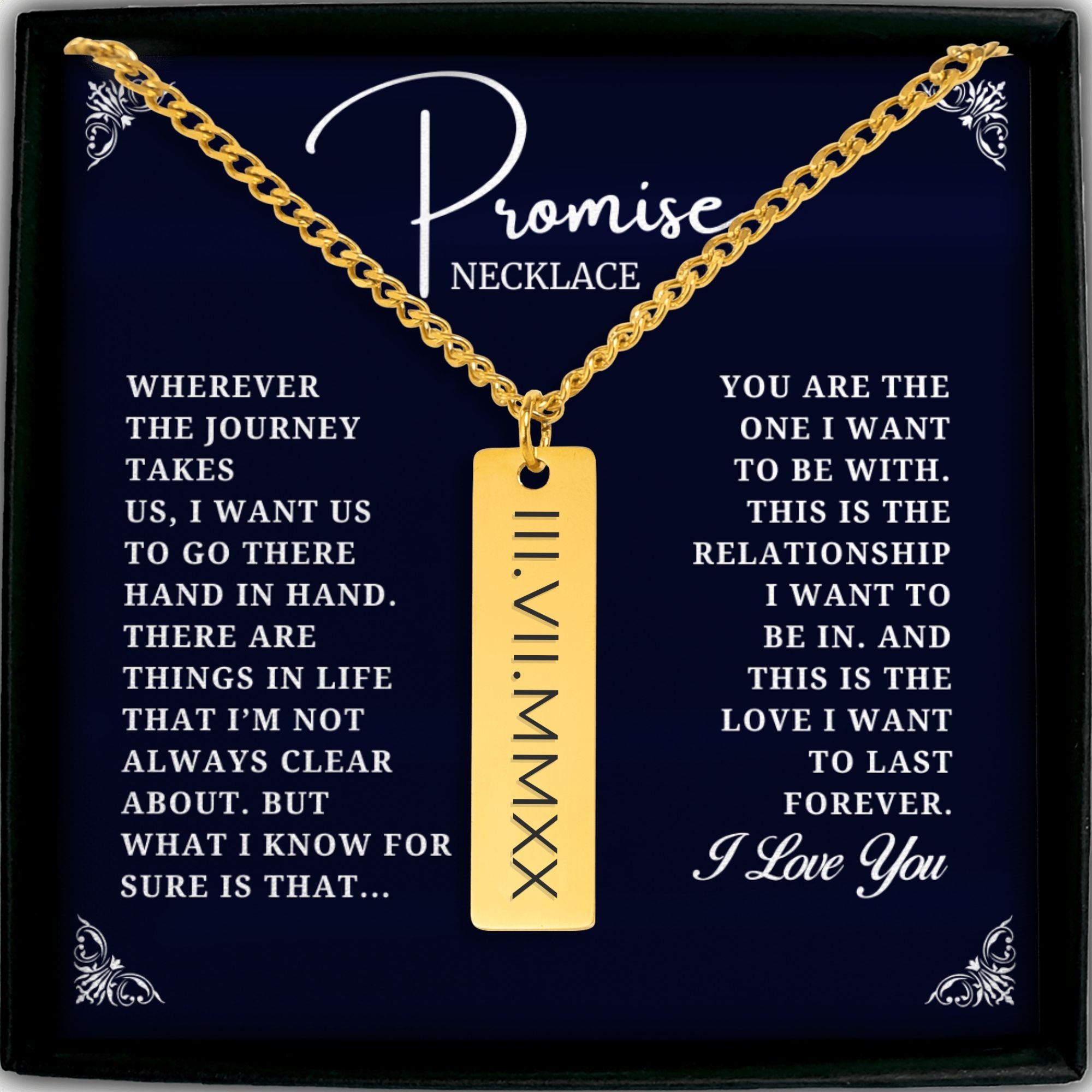 Custom Promise Gifts For Him | Promise Gift For Boyfriend | Promise Jewelry For Him | Promise Necklace For Lover | Valentines Gift For Him