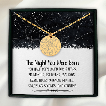 Bracelet | 18th Birthday Night You Were Born Star Map Gift For Daughter, Granddaughter, Niece, Best Friend, Bonus Daughter Custom Gift Idea