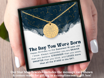 16 Year Old Girl Custom Star Map by Date Bracelet