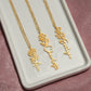 To My Granddaughter Birth Flower Name Necklace