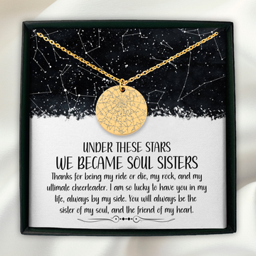 Soul Sisters Custom Star Map Necklace