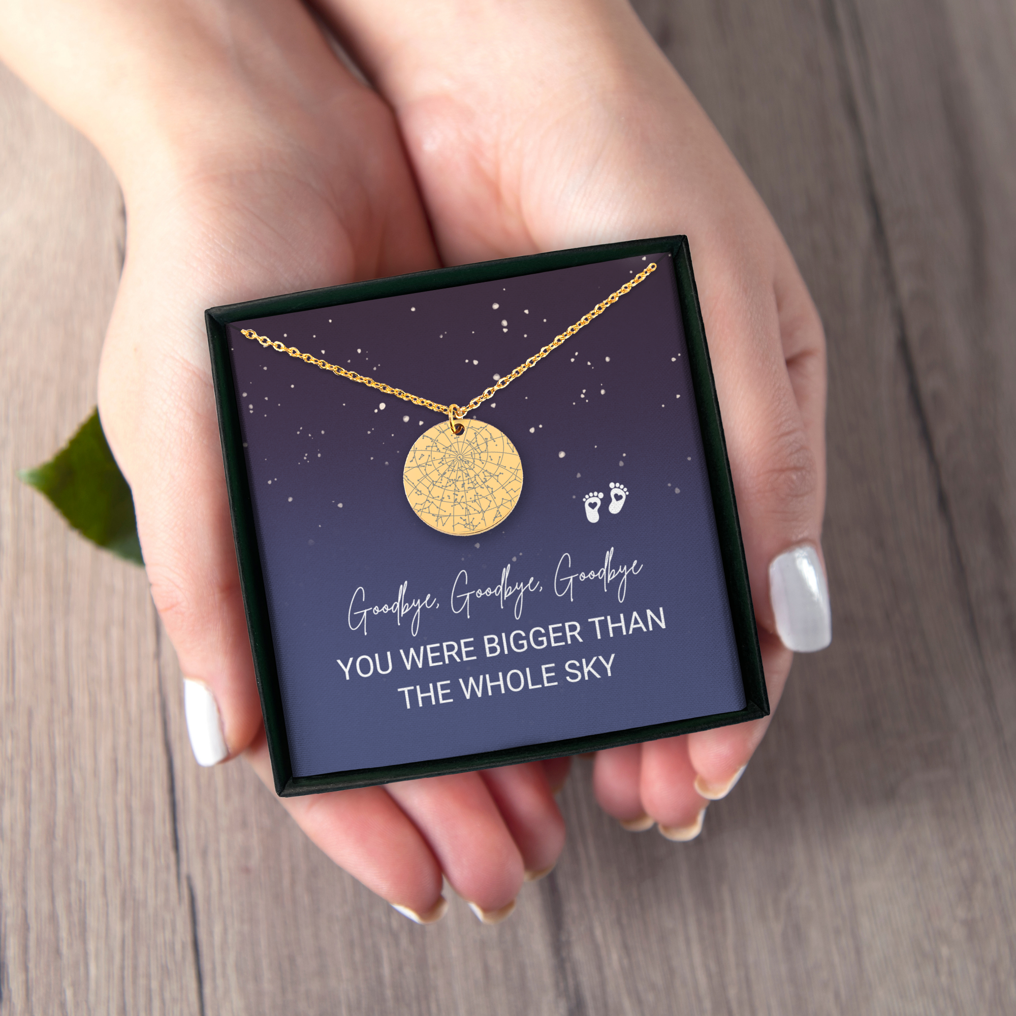 Miscarriage Keepsake Custom Star Map By Date Necklace