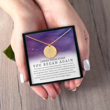 Renewal Inspiration Gift Custom Star Map By Date Necklace