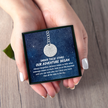 Long Distance Relationship Gift Custom Star Map By Date Keychain for Boyfriend