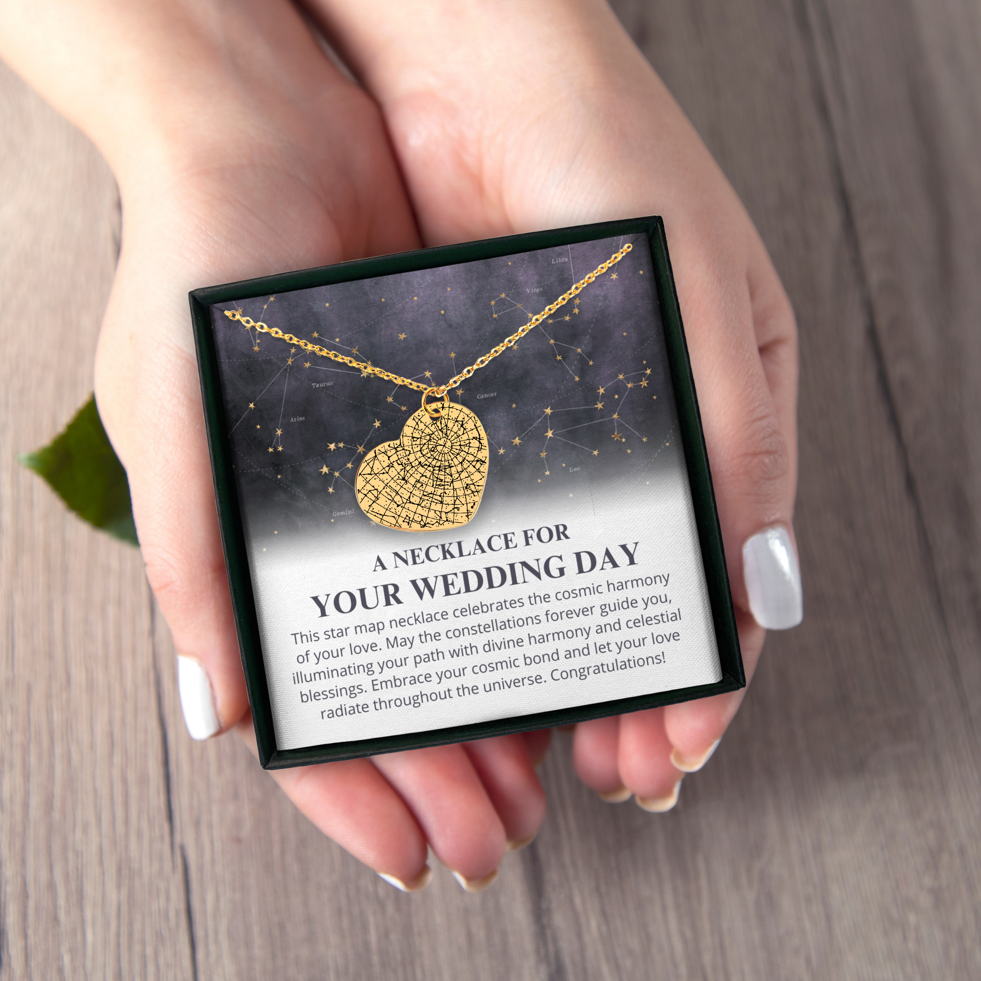 Wedding Gift Star Map By Date Heart Necklace