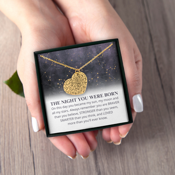 Personalized Star Map By Date Heart Necklace