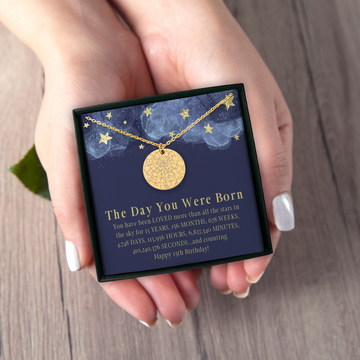 13th Birthday Gift Night You Were Born Custom Star Map By Date Necklace