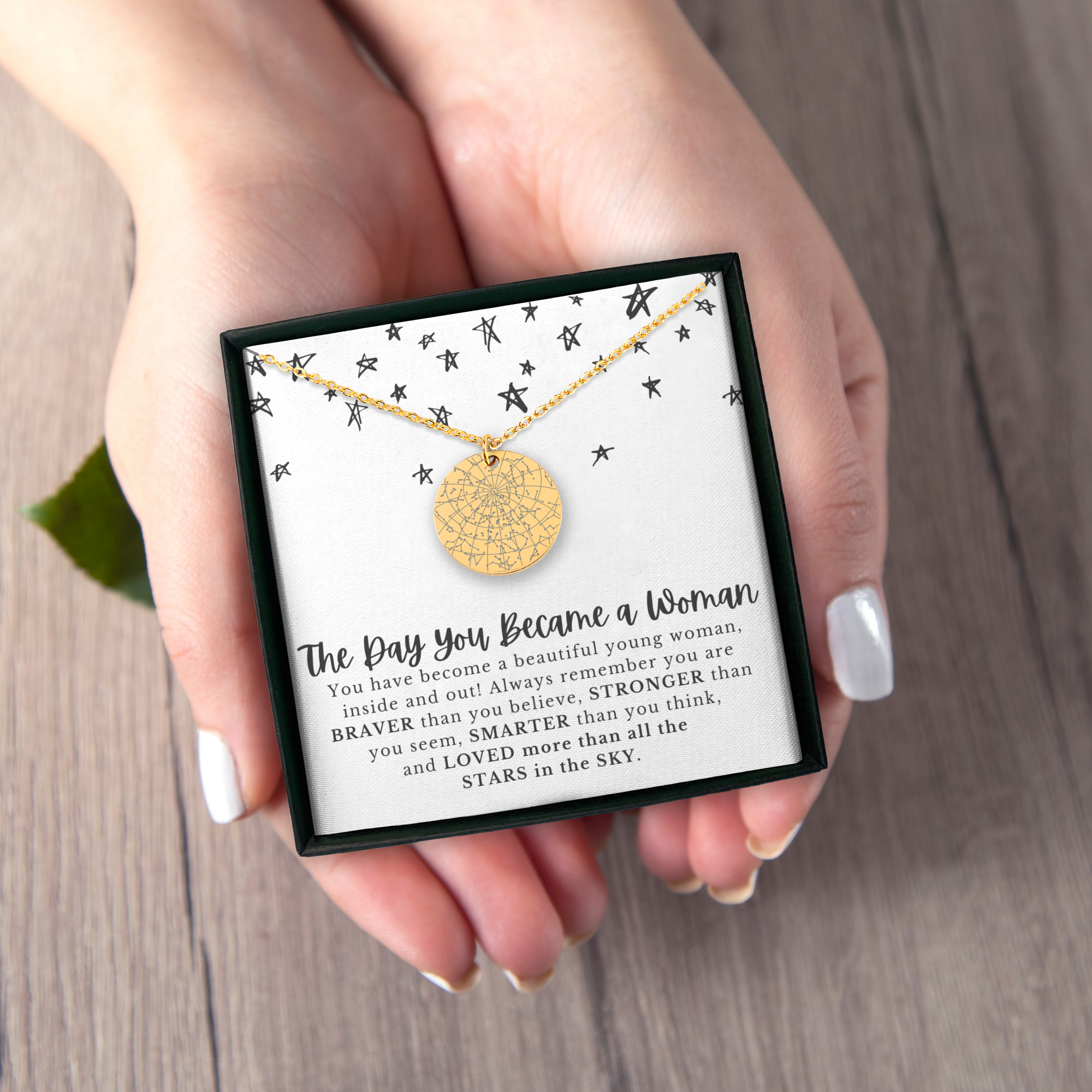 Period Necklace for Her Custom Star Map By Date Necklace