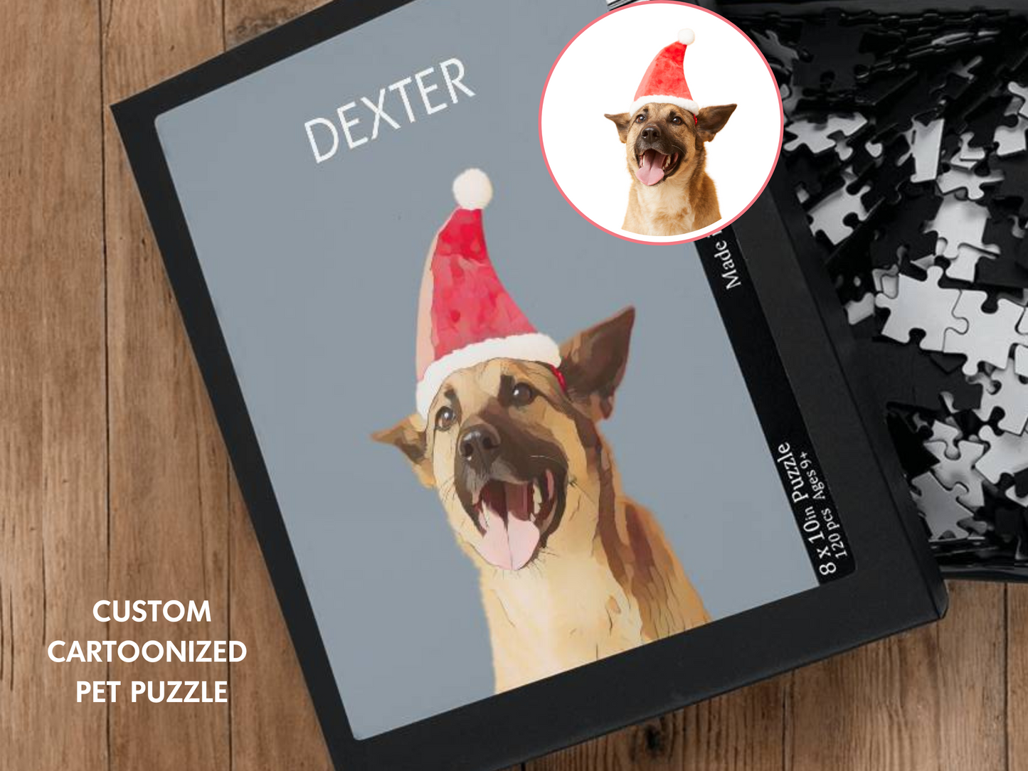 Dog Portrait Puzzle | Dog Owner Christmas Gift, Dog Gifts For Owners, Dog Lover Gift