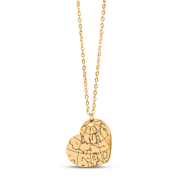 Transplant Anniversary Gift Custom Star Map By Date Heart Necklace
