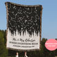 Personalized Star Map By Date Woven Blanket | Couples Gift Cotton Anniversary Gift For Him