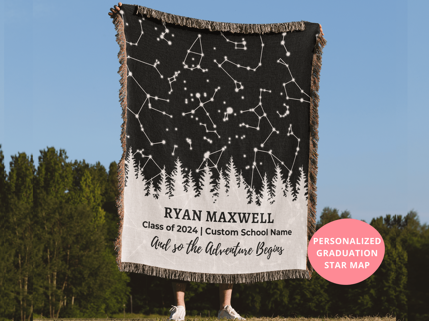 Personalized Graduation Gift Blanket