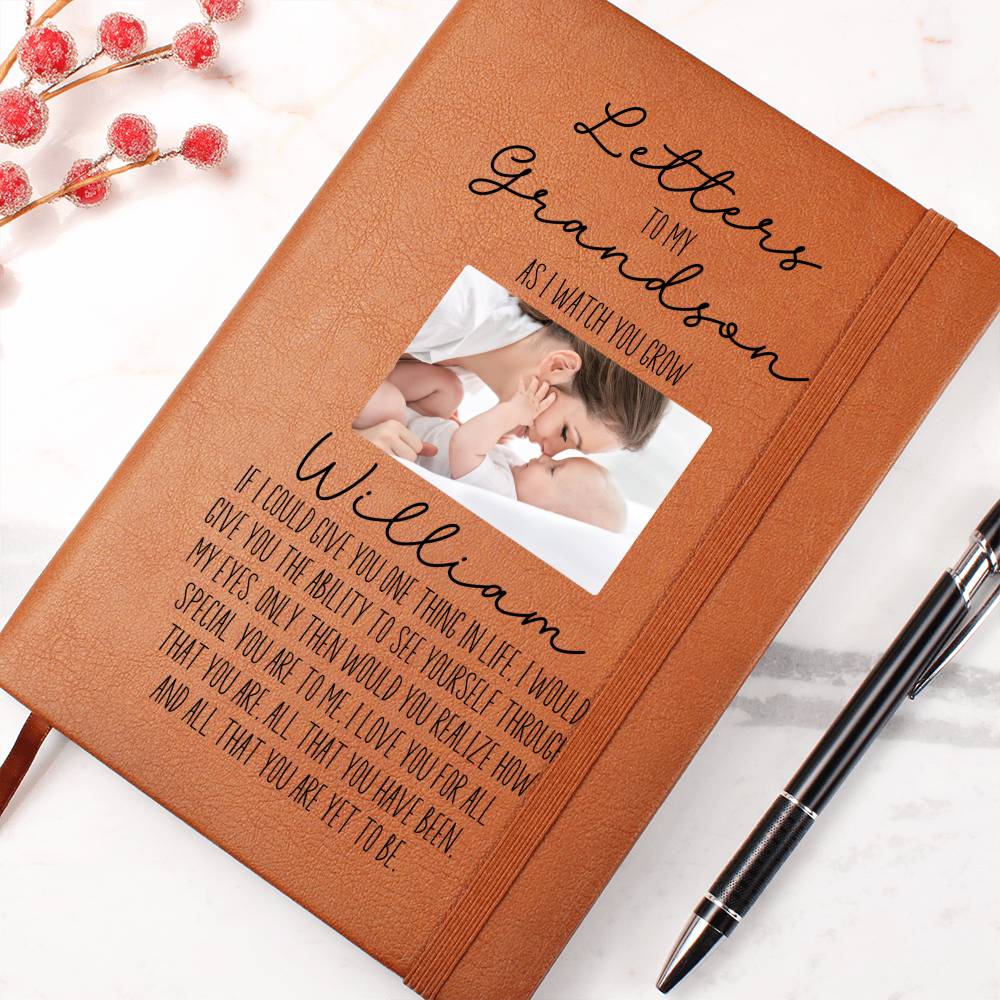 Personalized Letters to My Grandchild Journal - Custom Granddaughter or Grandson Memory Book, Baby Shower Gift, Grandparent Keepsake with Photo