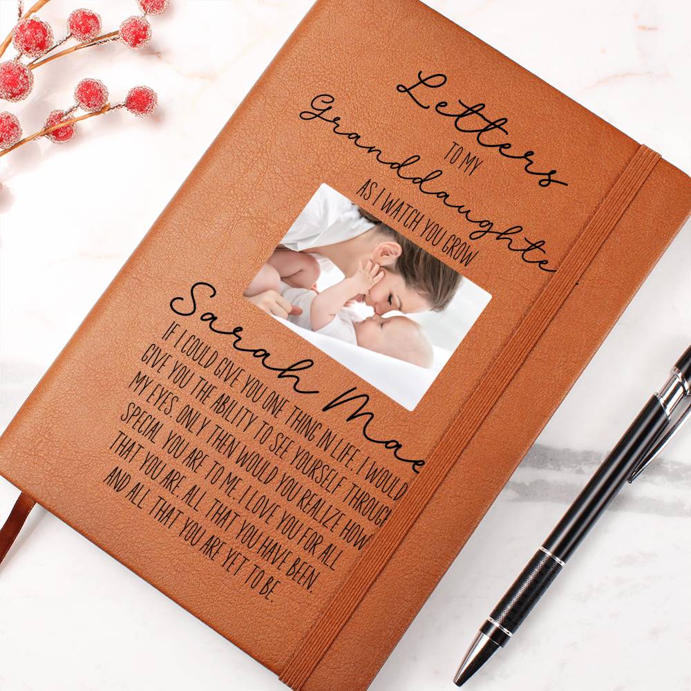 Personalized Letters to My Granddaughter or Grandson Journal - Custom Grandchild Memory Book, Baby Shower Gift, Grandparent Keepsake with Photo
