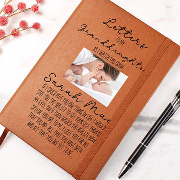 Personalized Letters to My Granddaughter or Grandson Journal - Custom Grandchild Memory Book, Baby Shower Gift, Grandparent Keepsake with Photo