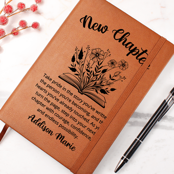 New Chapter Journal Gift for Her | Graduation Gift for Friend, New Job Gift, Moving Away Gift for Women Teenage Girl