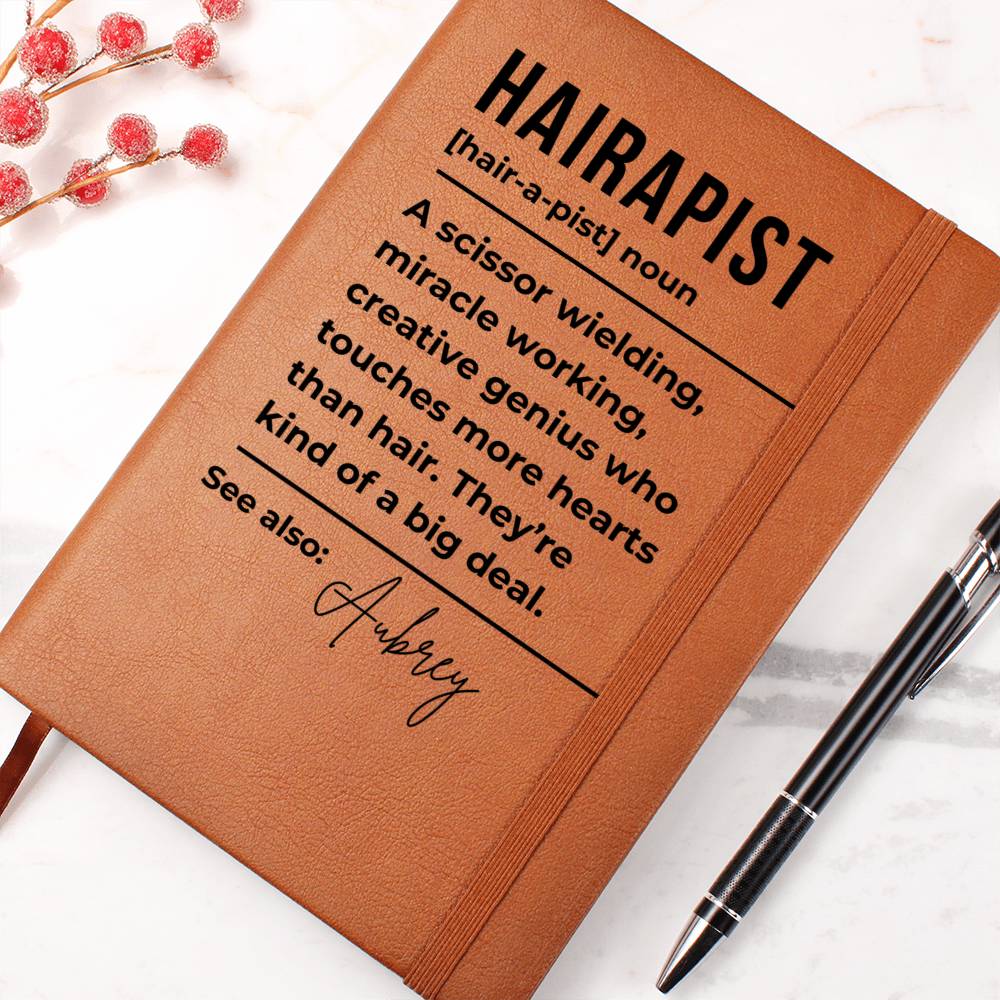 Gift For Hairdresser Personalized Notebook | Gift For Hairstylist | Salon Owner Gift | Barber Gift