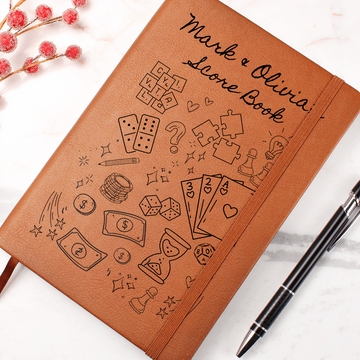 Custom Family Game Night Gifts Personalized Vegan Leather Score Book Families Board Game Lover Christmas Gift Gaming Couples Fun Gamenight