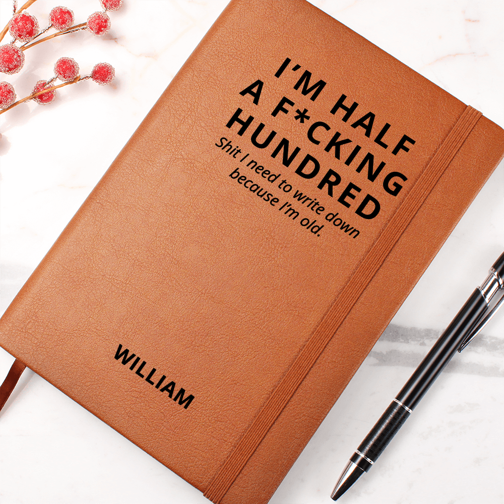 50th Birthday Gift for Men or Women Personalized Journal Fifty Funny 50th Birthday Present, 50th Fiftieth, Milestone Funny Rude Gift