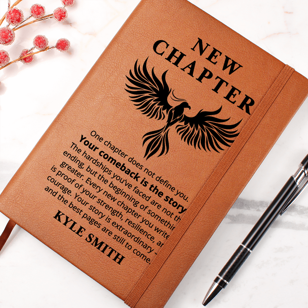 Custom Phoenix Sobriety Journal, Personalized Sober Recovery Birthday Gift, 1–65 Years Sober Date Milestone Keepsake Nature