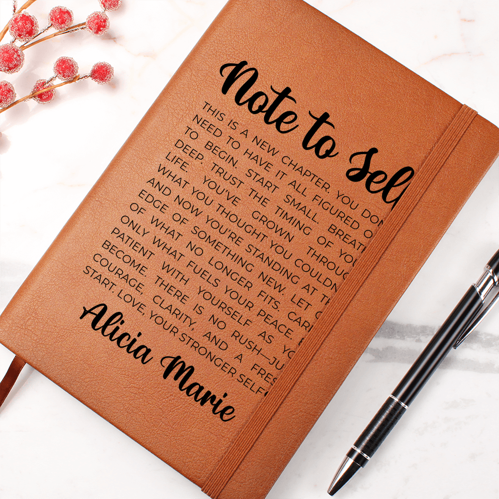 Note to Self Custom Name Journal New Chapter Motivational Mental Health Positive Inspirational Quotes Love yourself Recovery Gift for Her