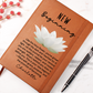 Lotus Flower New Beginnings Journal – Custom Name Gift for Her – Divorce, Breakup, Clean Slate, Strength, Sober Moving or New Job Gift