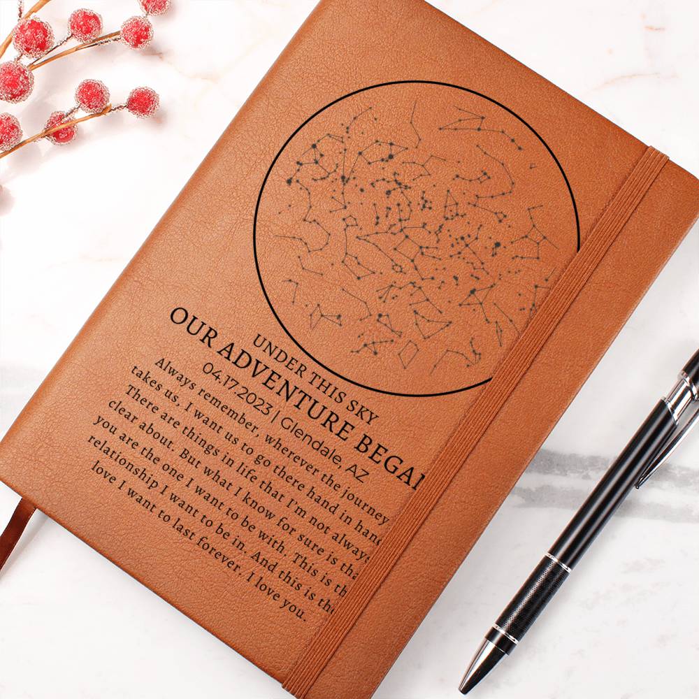 Custom Star Map By Date Honeymoon Adventure Journal