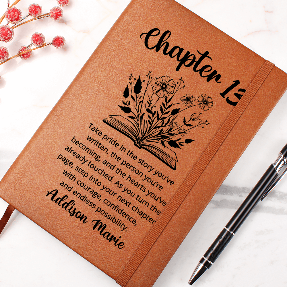 13th Birthday Gift for Girl, Personalized Journal for Her, Custom Name Notebook, Keepsake Memory Book, Sweet 13 Birthday Present