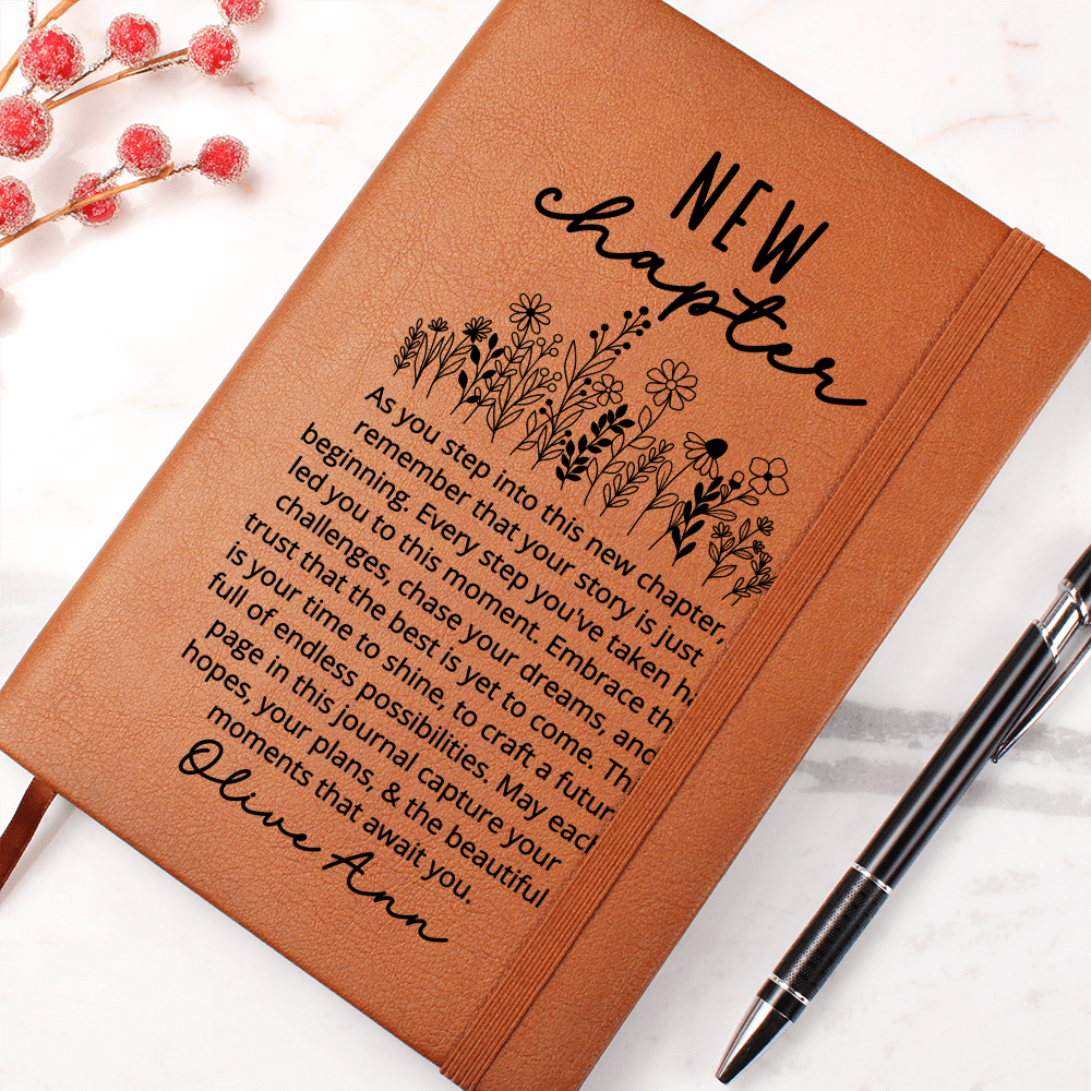 Personalized Graduation Gift For Daughter Son, Vegan Leather Journal For Daughter From Mom Dad, Custom College Graduation Gift