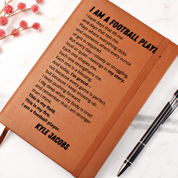 Personalized Football Player Gift | Custom Name Notebook