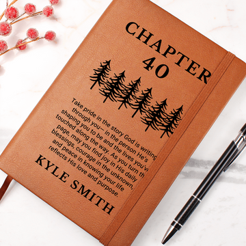 Forty Birthday Gift Christian Prayer Journal Personalized Name Journal, Milestone Birthday Gift, Friend Birthday, 40th Birthday, New Chapter Journal