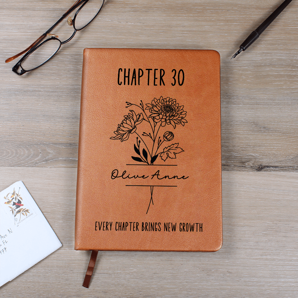 Any Age Personalized Birth Flower Name Journal