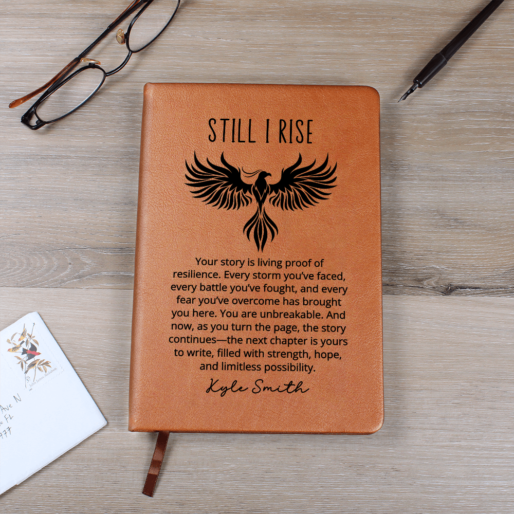 Personalized Resilience Journal, New Chapter Vegan Leather Notebook, Mental Health Recovery Gift, Encouragement Christmas Gift Idea