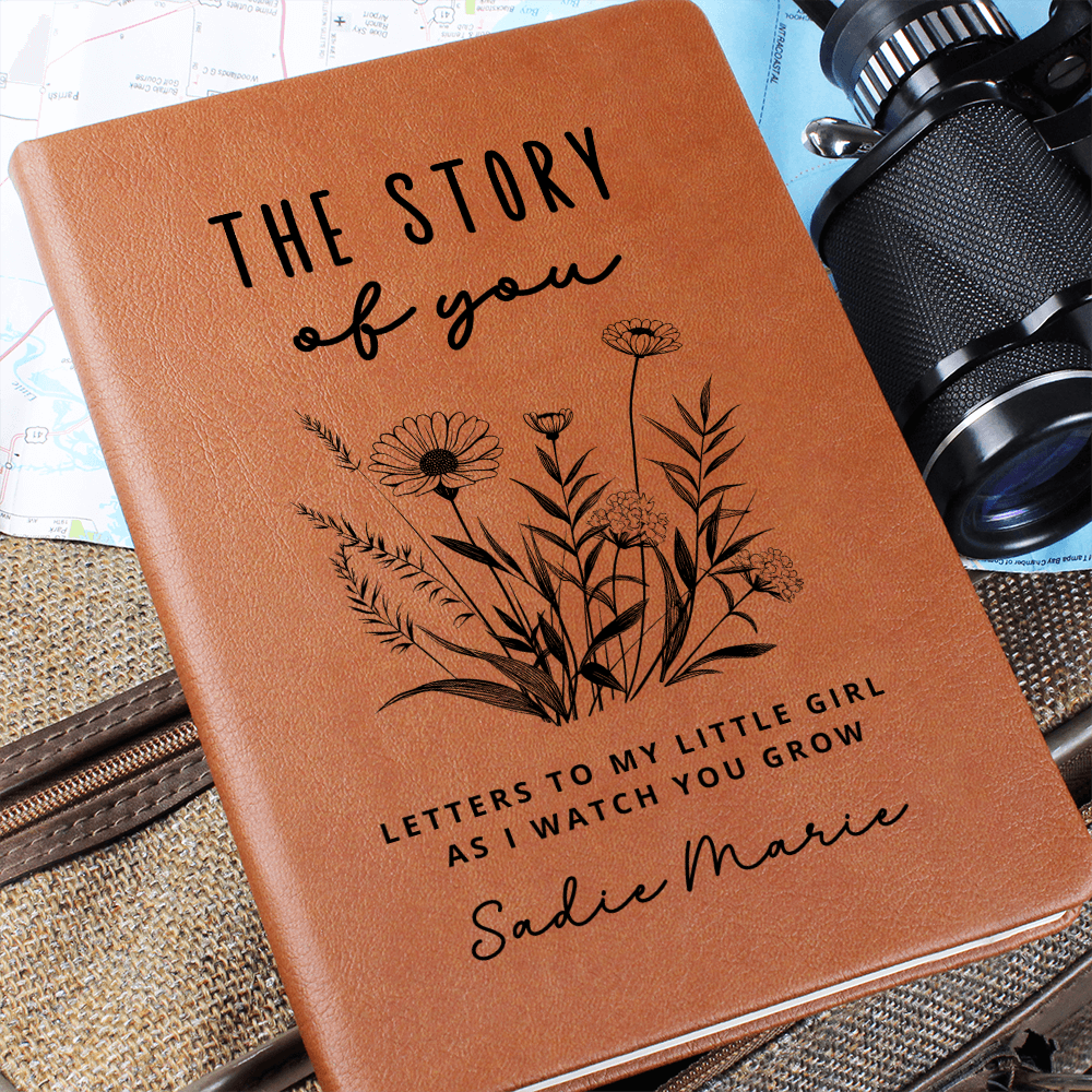 Letters to my Daughter Son Journal Baby Memory Book Personalized Leather Journal Letters to my Little Boy or Girl Baby Shower Gift Keepsake