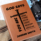 Personalized Prayer Journal For Him, Custom Bible Verse Leather Journal, Father's Day Gift, Birthday Christian Gift for Men