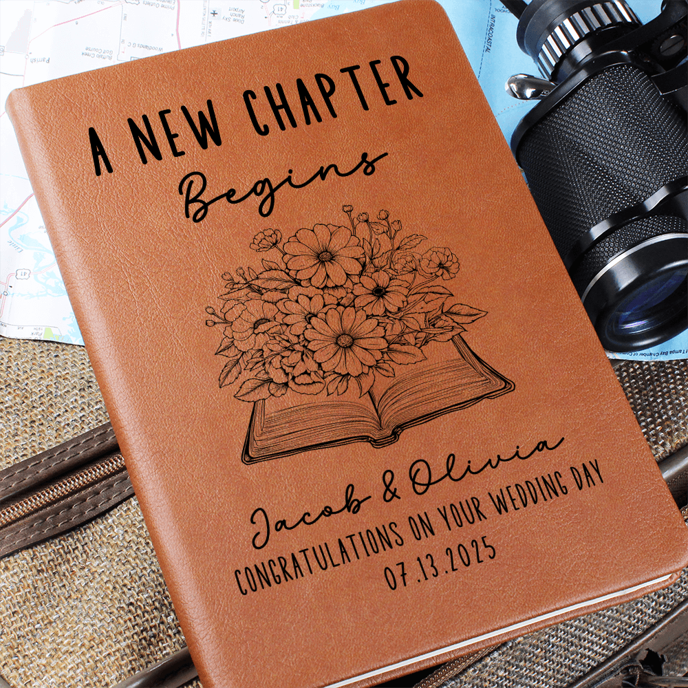 Custom Wedding Journal for Bride and Groom | Personalized Guest Book | Bridal Shower Gift | Love Story Keepsake Notebook