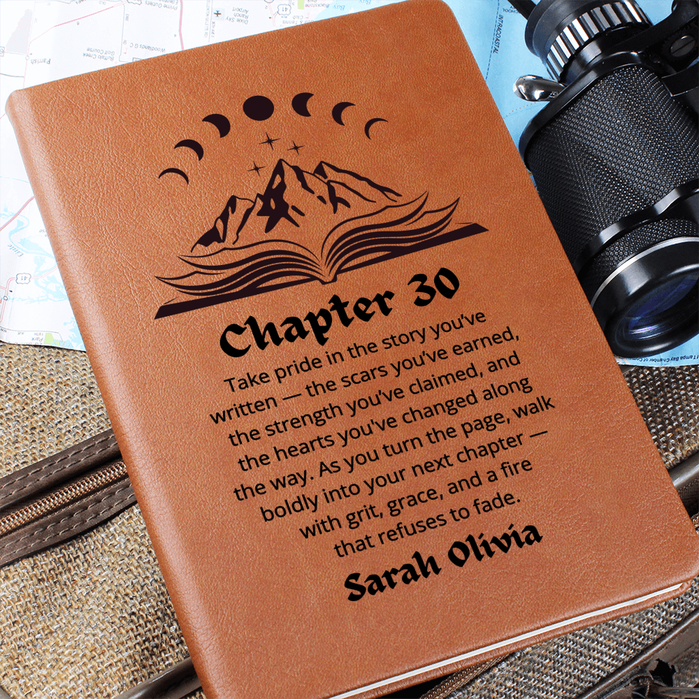 Chapter Thirty Custom Journal, Thirtieth Birthday Gifts, Personalized 30th Birthday Book Lover Gift Bookish Birthday Gift for Her
