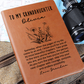 To My Granddaughter Journal – Personalized Christmas Gift from Grandma or Grandpa, Custom Vegan Leather Notebook, Keepsake for Her