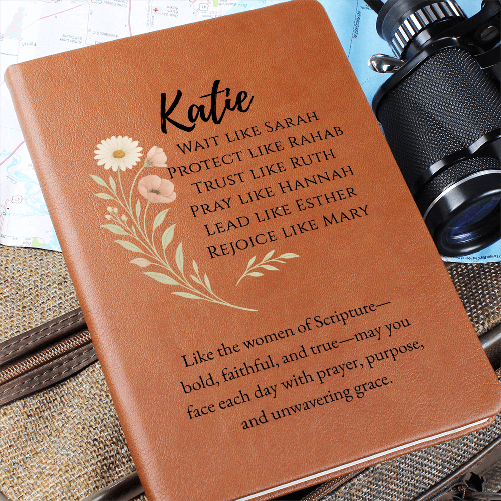 Personalized Christian Journal for Women – Women of the Bible Gift – Faith-Based Prayer Notebook – Vegan Leather Gift