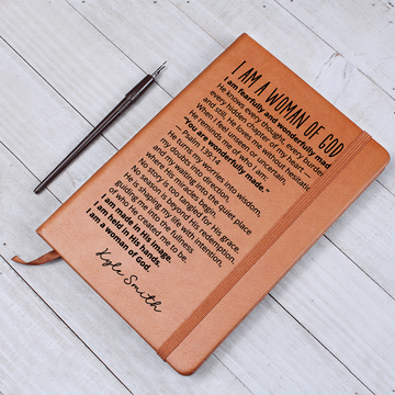 Christian Woman of God Journal Personalized Faith Notebook Custom Name Inspirational Scripture Gift