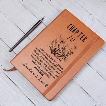 Personalized Anniversary Journal Custom Vegan Leather Memory Book 3rd 5th 10th 25th Anniversary Gift for Couple, Husband, Wife, Him, Her