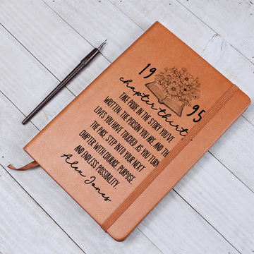 Custom New Chapter Name And Year Journal Personalized 30th Birthday Gift Vintage 30th Birthday Party Vintage Est 1995