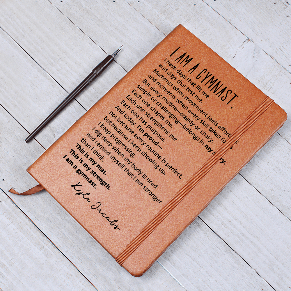 Custom Name Notebook Gymnast Gifts Motivation Journal