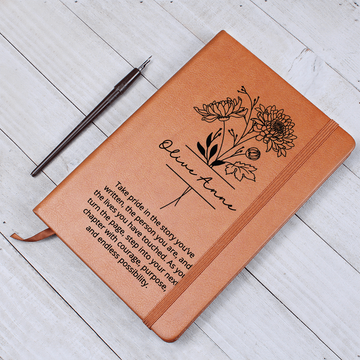Personalized Birthday Gift for Her Custom Birth Flower and Name Journal | Birthday Guestbook for Milestone